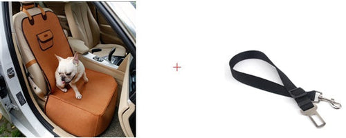 Retro Dual-Purpose Pet Car Seat Cushion for Comfortable Travel