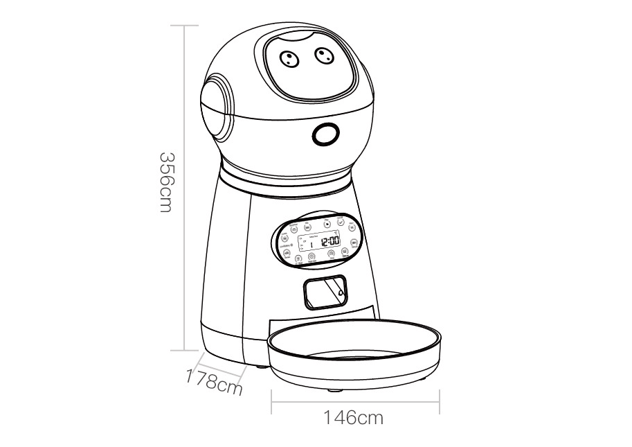 PawsomeFeed Automatic Smart Pet Feeder – Voice Recording