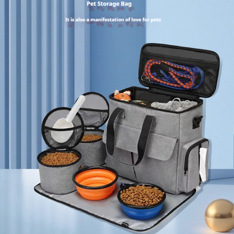 Convenient Large-Capacity Dog Travel Bag Kit
