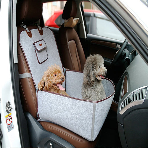 Retro Dual-Purpose Pet Car Seat Cushion for Comfortable Travel
