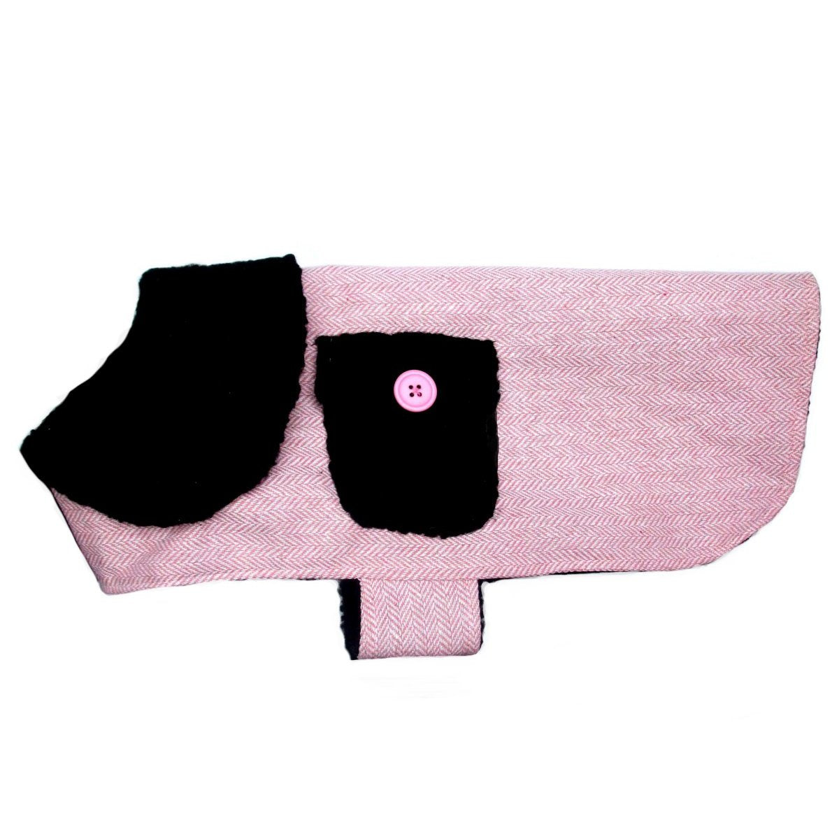 Chic Herringbone Dog Coat