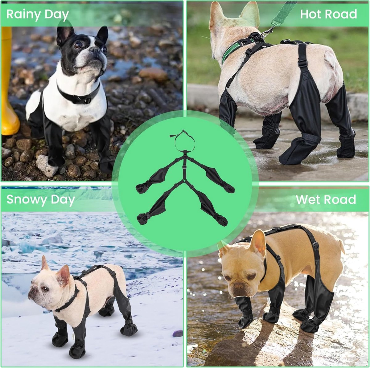 Adjustable Waterproof Dog Shoes – Non-Slip Protective Boots