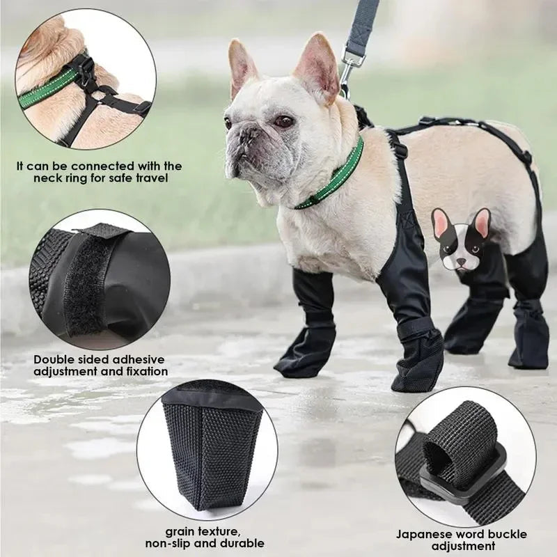 Adjustable Waterproof Dog Shoes – Non-Slip Protective Boots