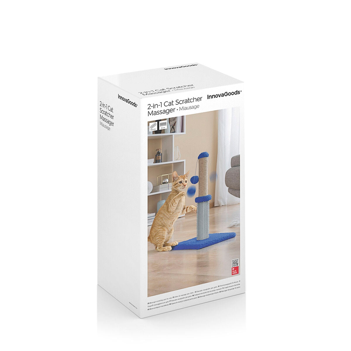 Cat Scratching and Play Massage Tower