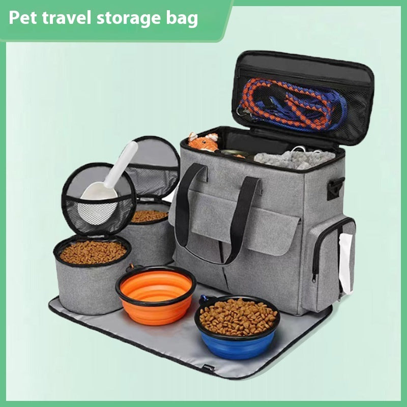 Convenient Large-Capacity Dog Travel Bag Kit
