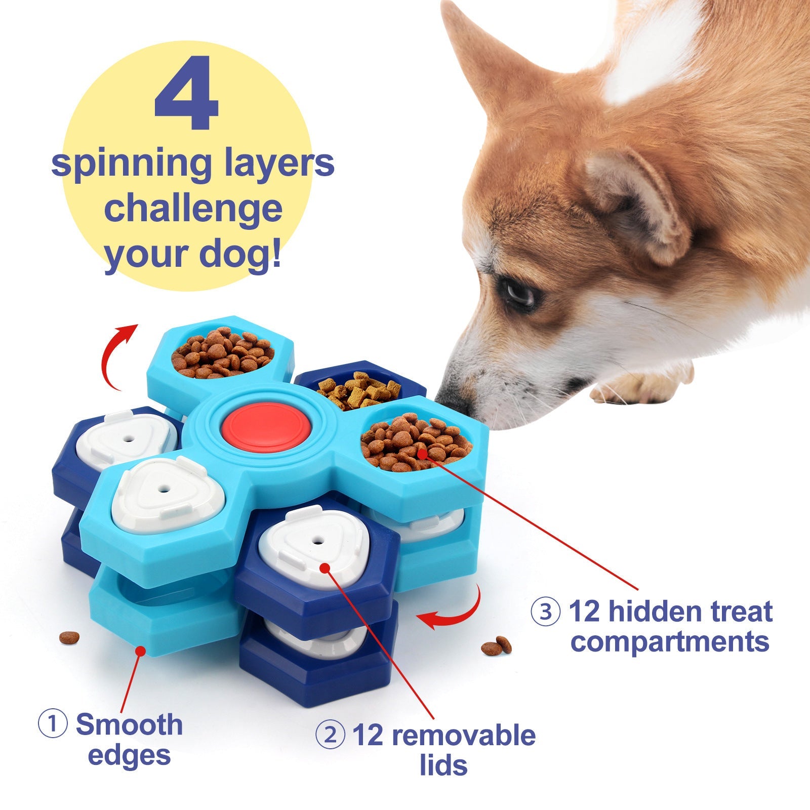 4-Layer Slow Feeder Bowl – Healthy Dog Eating