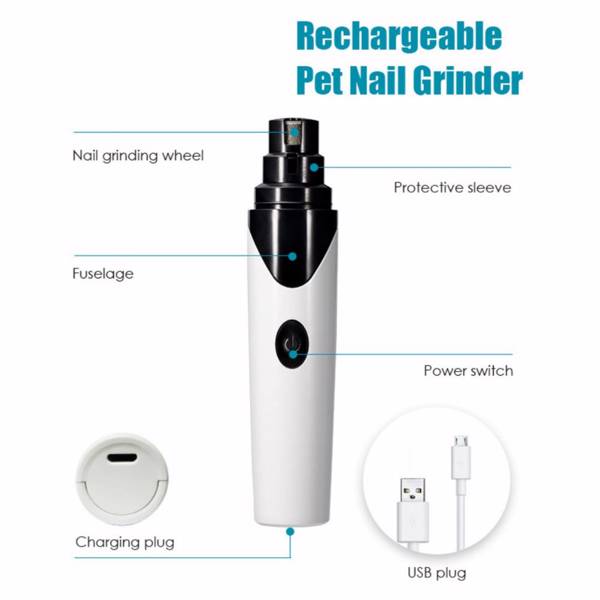 Pet Nail Trimmer – Rechargeable and Quiet