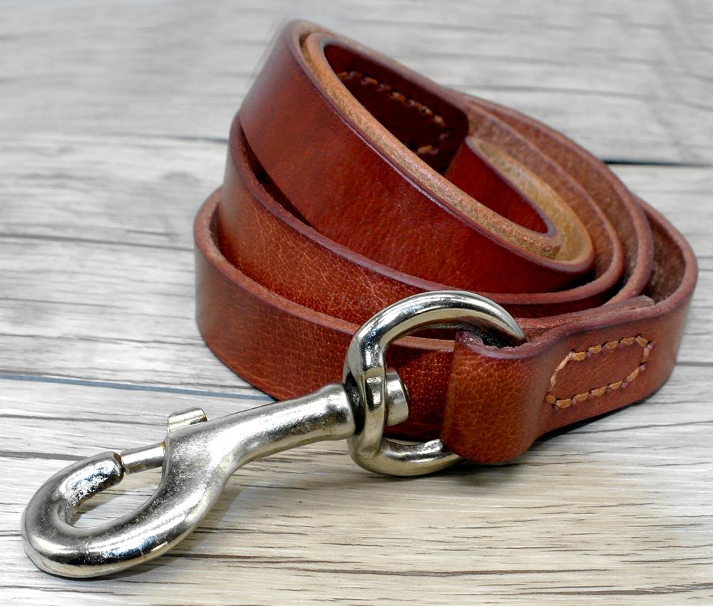 Leather Dog Collar & Leash